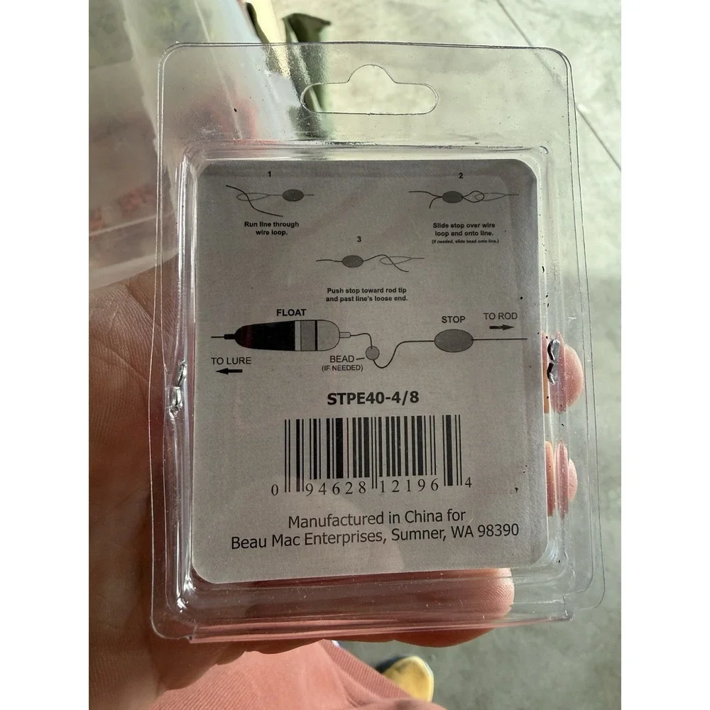 Beau Mac STPE40-4/8 Bobber Stop Eggs Rubber w/Beads 40Pk 4-8, Multi, 4to8 lb NEW